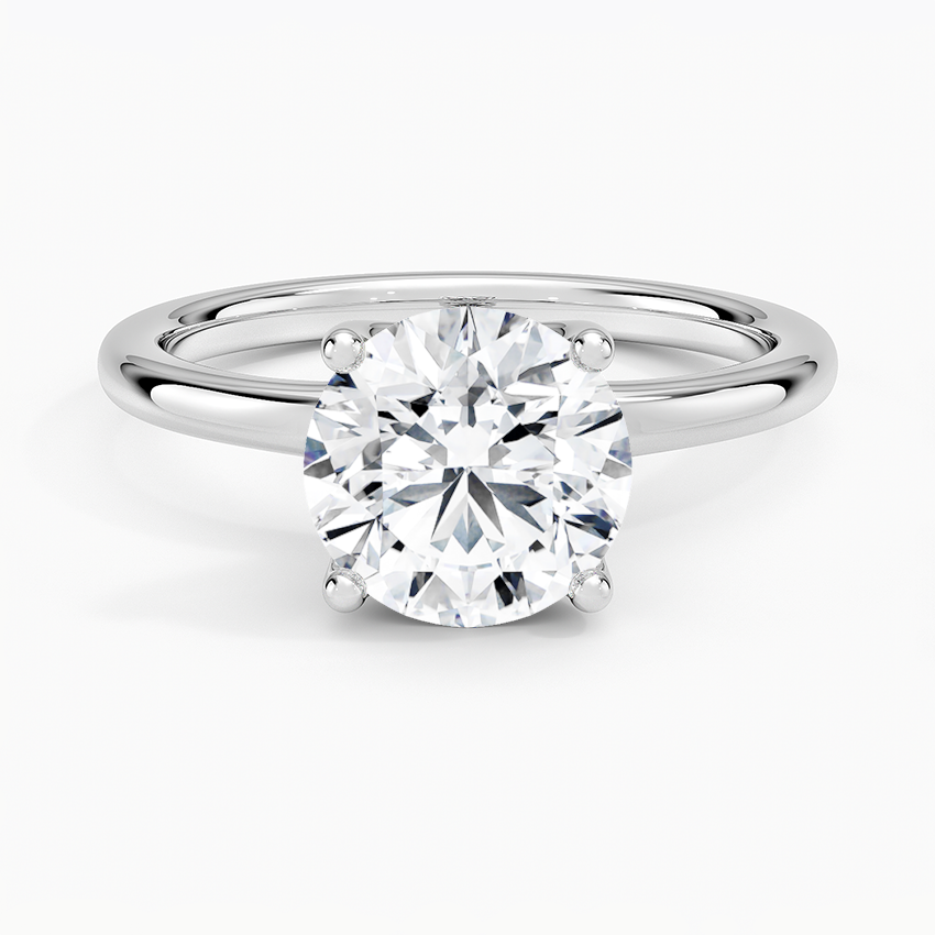 Round lab-grown diamond solitaire ring, reference photograph